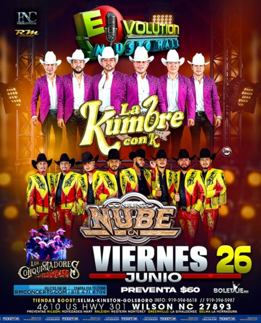 La Kumbre con K-Conjunto Nube-Los Conquistadores-Evolution Music Hall
