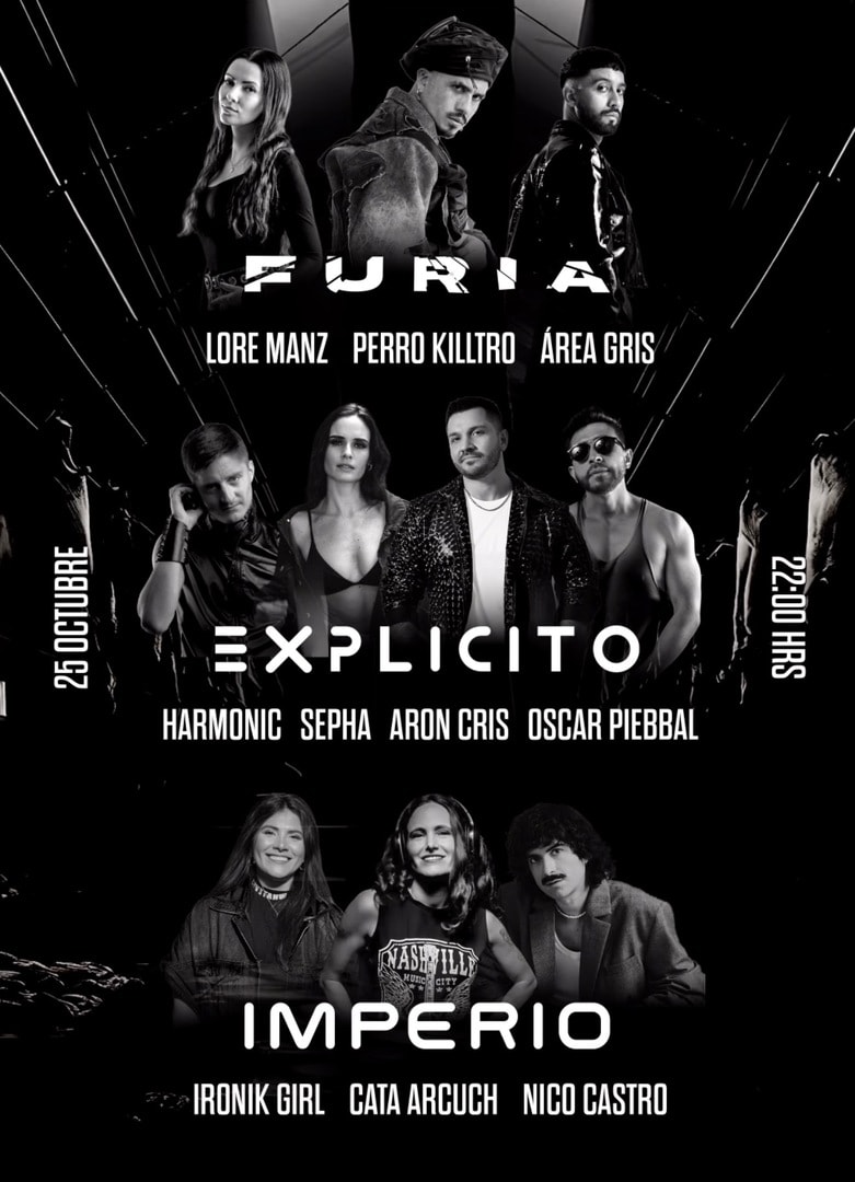 FESTIVAL EXPLICITO + FURIA + IMPERIO - SÁBADO 25 DE OCTUBRE - 22:00 - SPOT FREEDOM