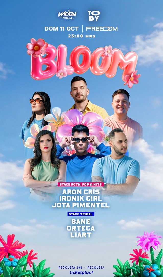 BLOOM - TOBY - NACIÓN TRIBAL - SPOT FREEDOM - DOMINGO 11 OCT - 23:00