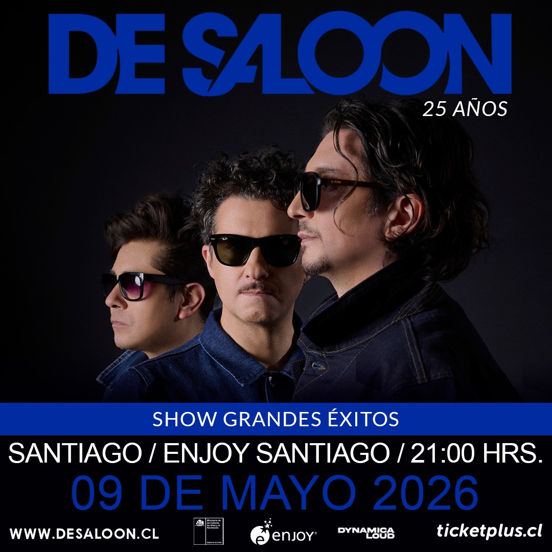De Saloon Lanzamiento nuevo disco “El sonido del Misterio” + Grandes Éxitos en Enjoy Santiago