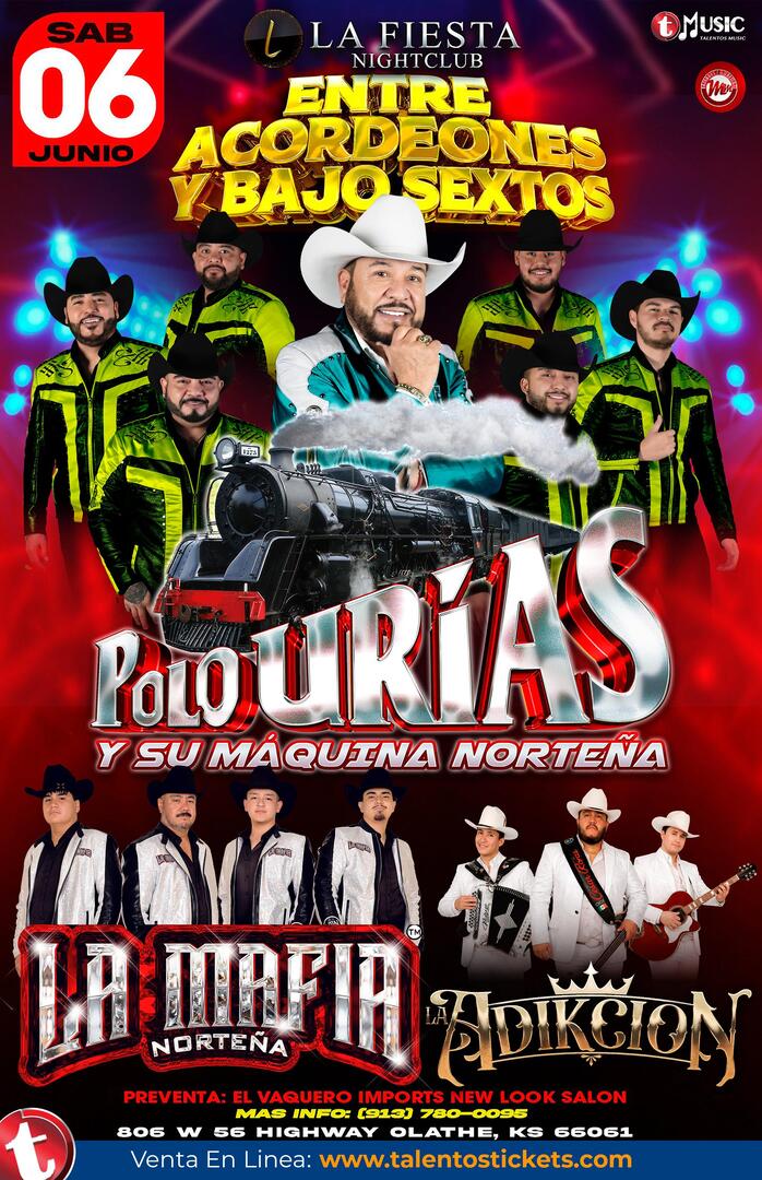 Polo Urias y La Maquina Norteña en La Fiesta Night Club de Olathe, Kansas