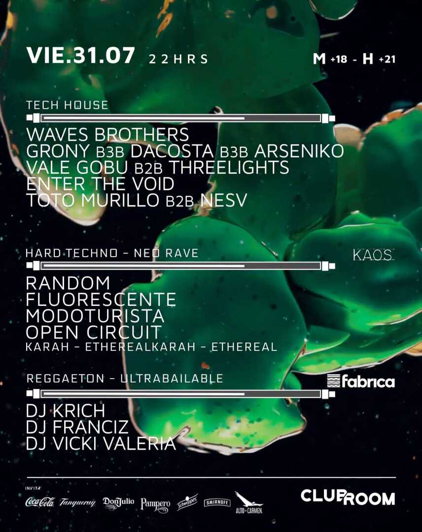 Clubroom Presenta @ Viernes 31 Julio