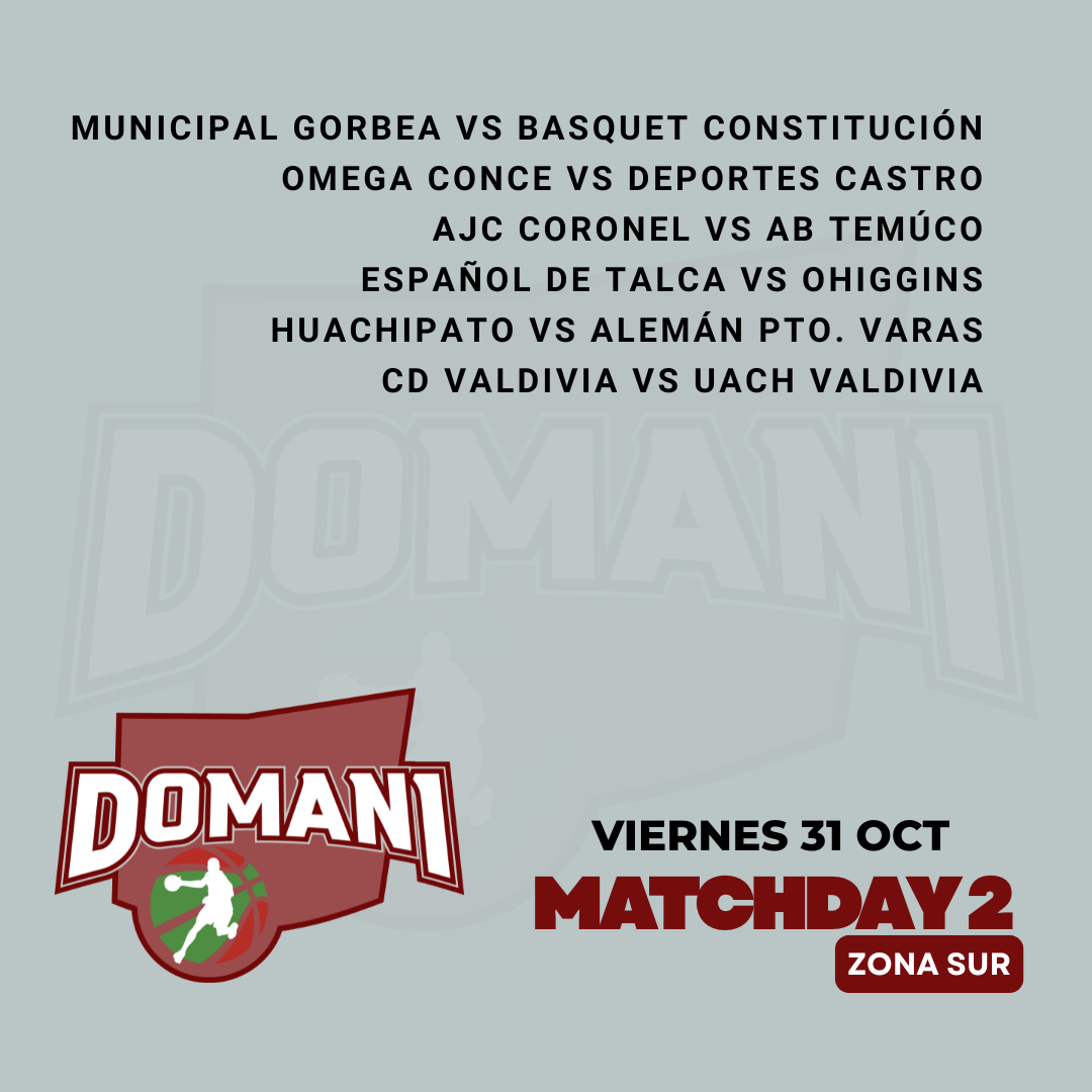 PRE-DOMANI 2025 - ZONA SUR VIERNES 31 OCTUBRE