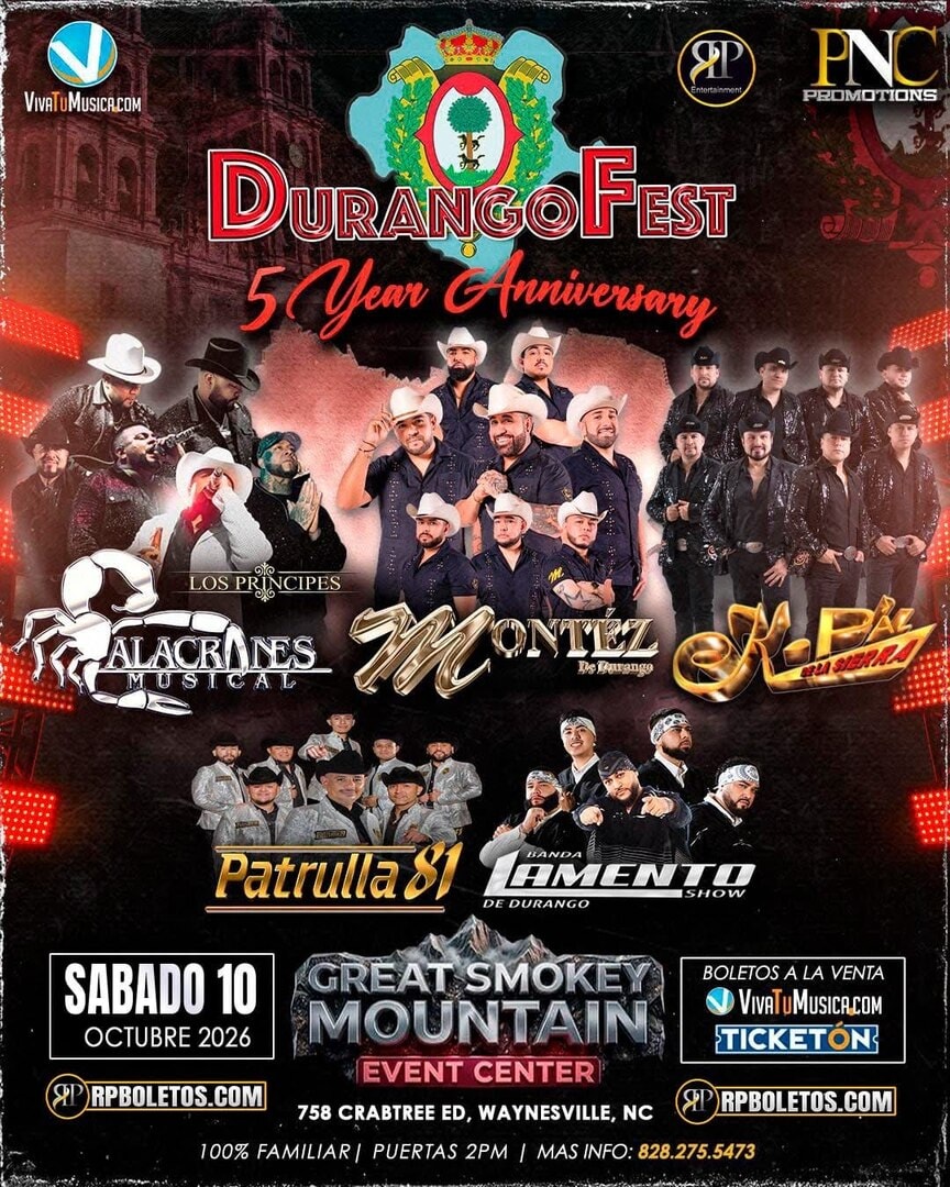 Durango Fest-Great Smokey Mountain Event Center-Waynesville NC