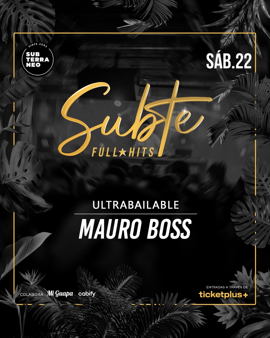 SUBTE FULL HITS Ultrabailables 🎵 SÁBADO 22 NOVIEMBRE ★ Club Subterráneo (+23)