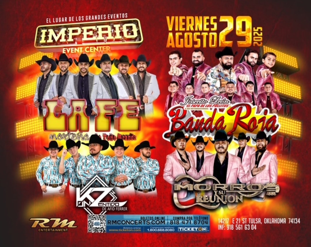 La Fe Nortena de Tono Aranda-Josecito Leon y su Banda Roja-Konzentido de Afid Ferrere-Morro y su Reunion-Imperio Event Center
