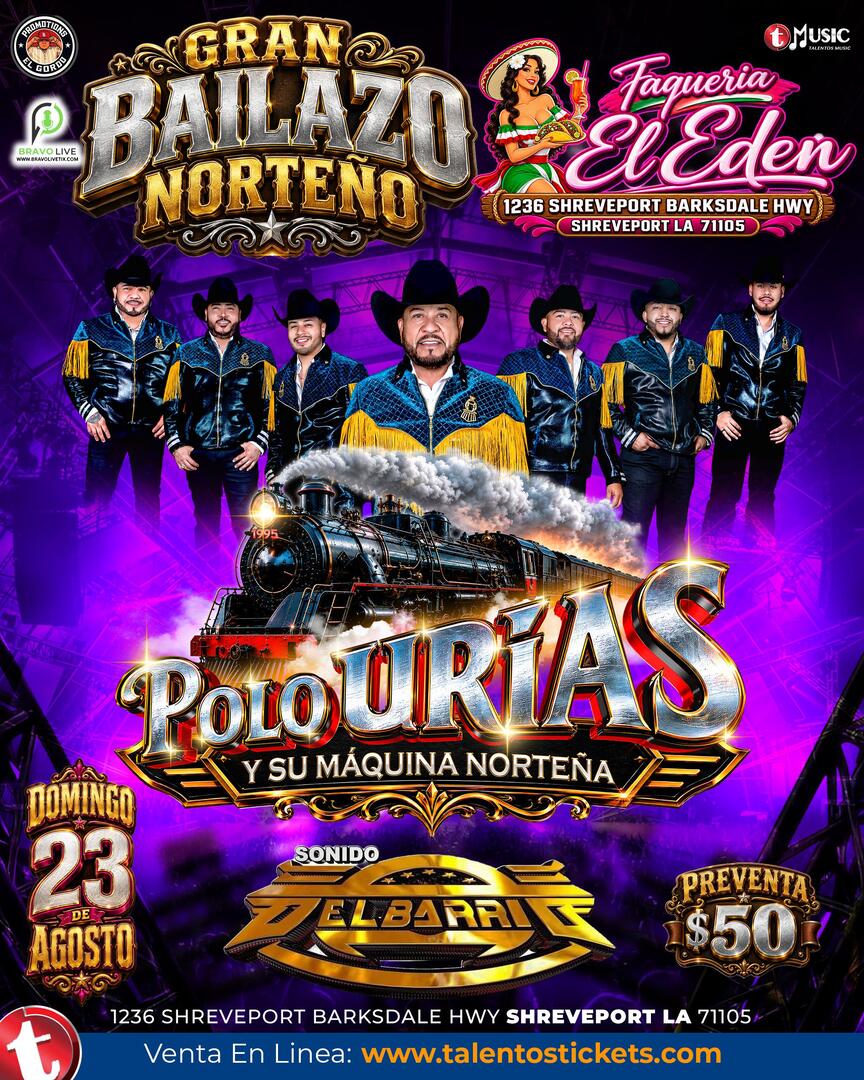 Polo Urias y Su Maquina Norteña en Taqueria El Eden de Shreveport, LA
