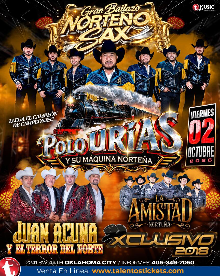 Polo Urias y Su Maquina Norteña en Xclusivo 2018 de Oklahoma, Ok. 