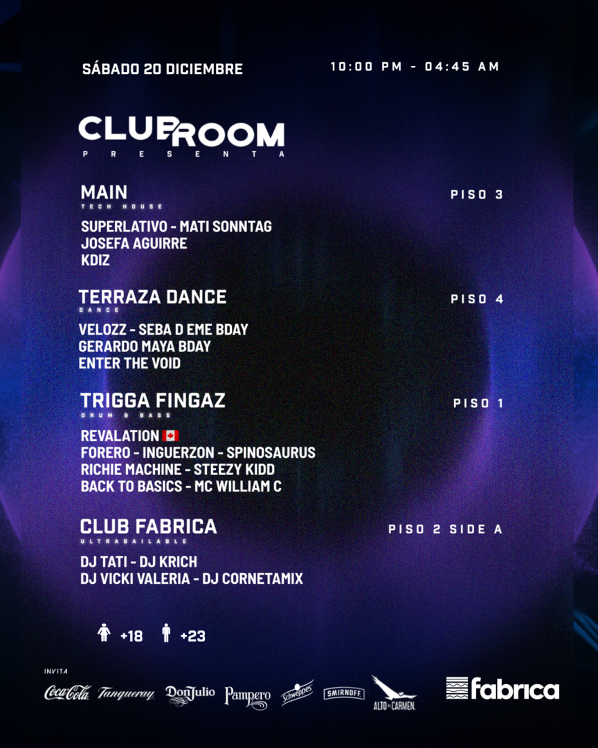 Clubroom Presenta @ Sábado 20 Diciembre