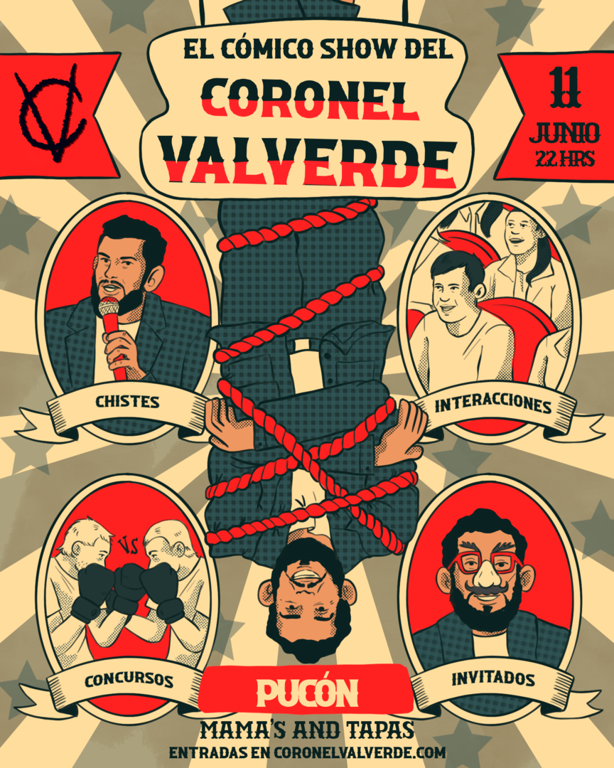 Coronel Valverde / Pucón / Mama's and Tapas / 11 de Junio / 22:00 hrs.