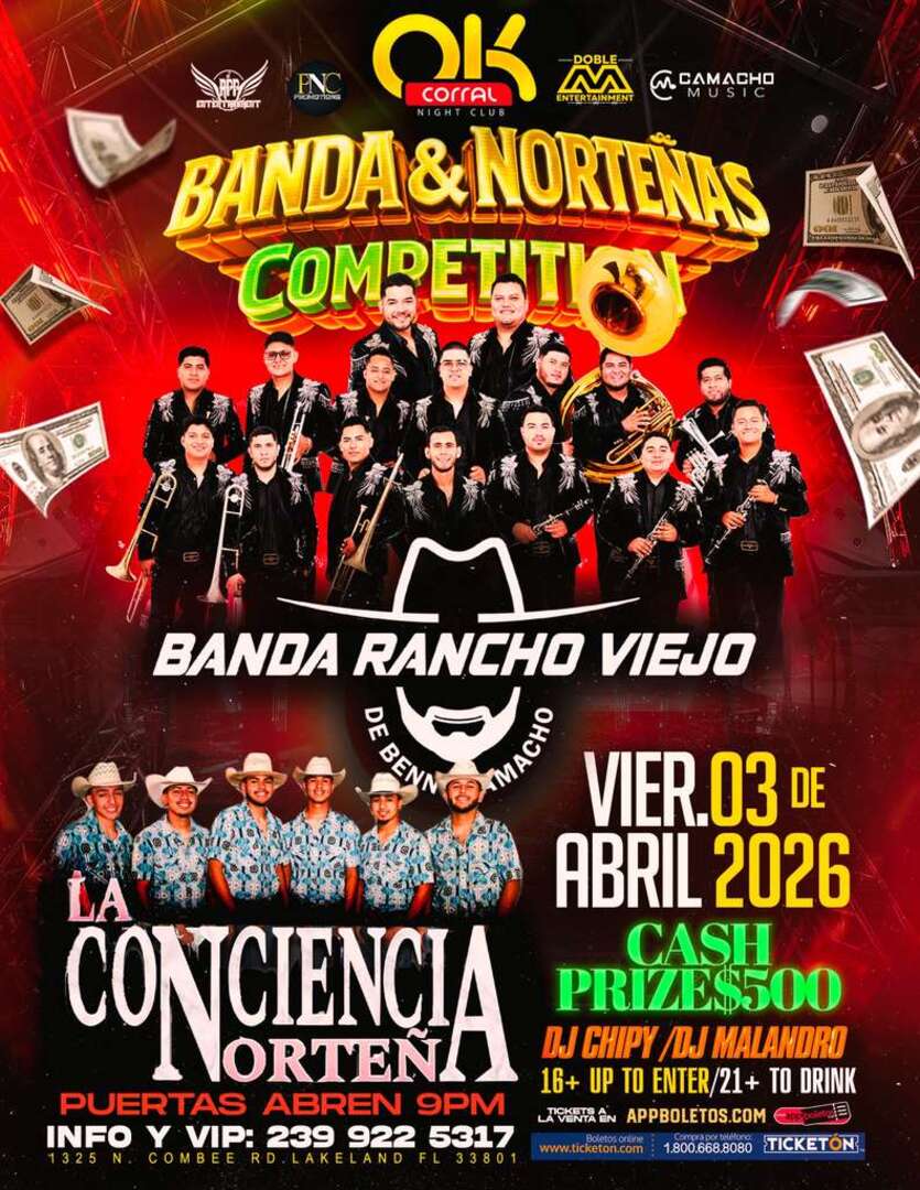 Banda Rancho Viejo-La Conciencia Norteña-Banda & Norteñas Competition-Ok Corral