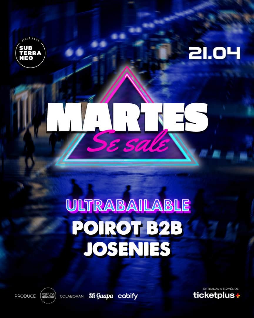 MARTES SE SALE! ★ MARTES 21 ABRIL ★ Club Subterráneo (+21)