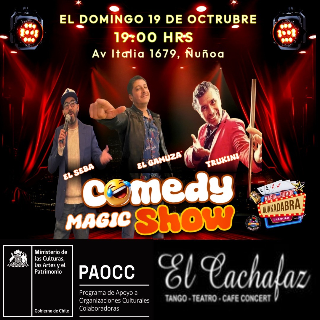 Ciclo de teatro- Magia y Stand Up-Domingo 19 de Octubre a las 19 hrs