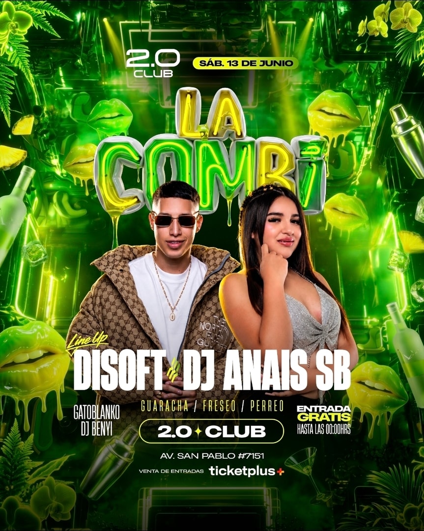 LA COMBI EN 2.0 - DISOFT FT ANAIS SB - SÁBADO 13 DE JUNIO -23:00