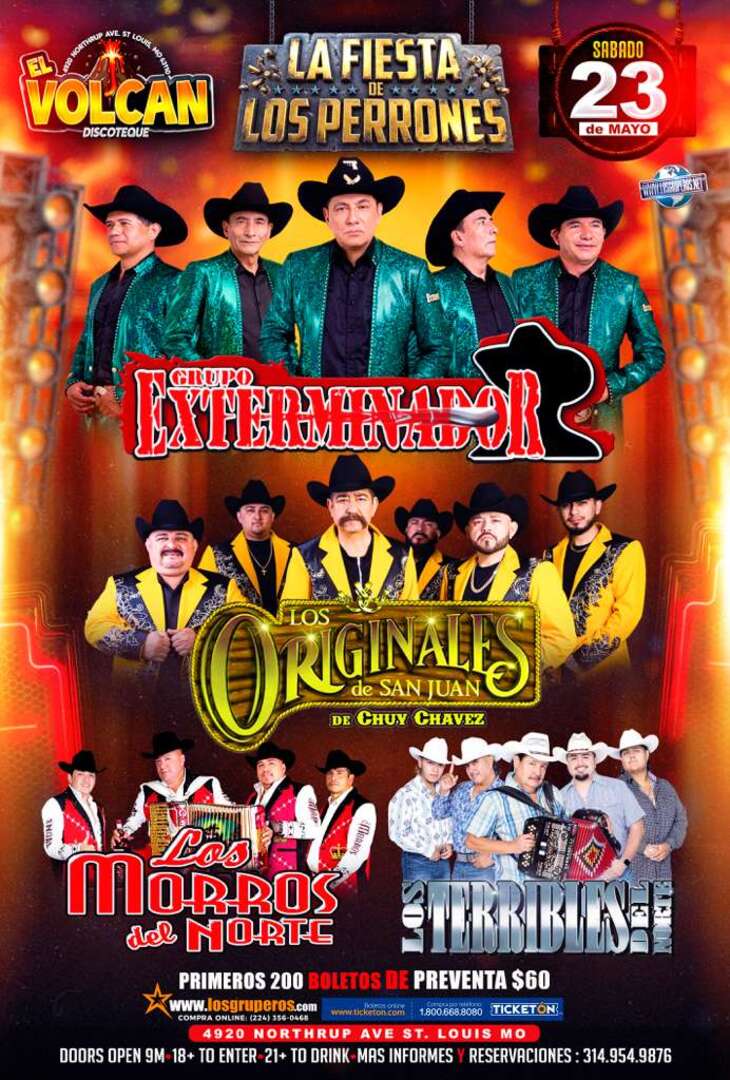 La Fiesta de los Perrones-Exterminador-Los Originales de San Juan-Los Morros Del Norte-Los Terribles del Norte-El Volcan