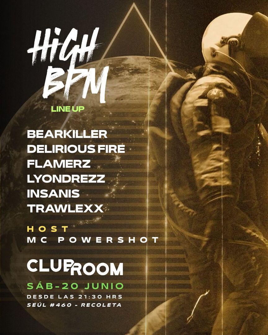 Clubroom Presenta High BPM @ Sábado 20 Junio