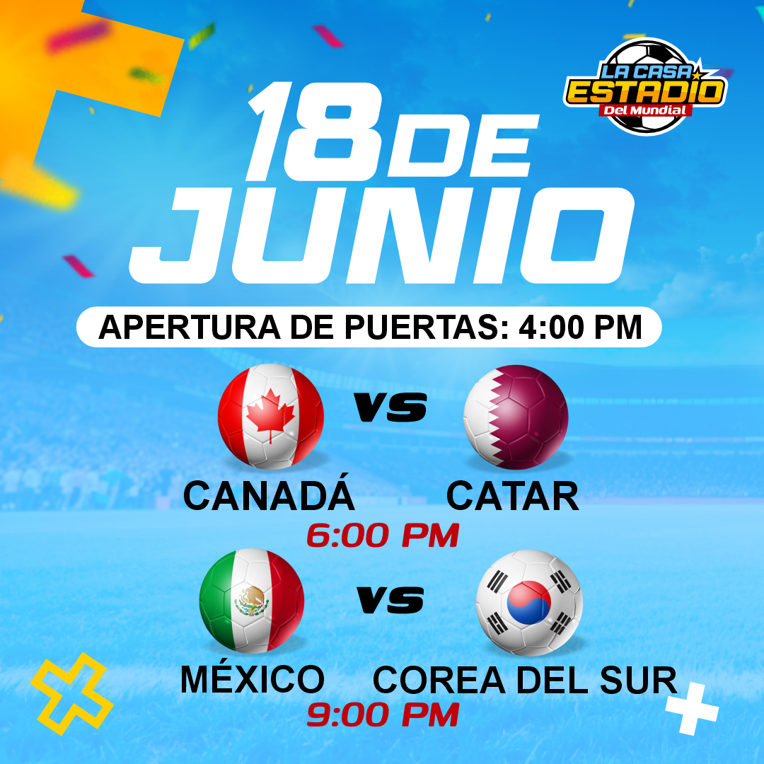 LA CASA ESTADIO DEL MUNDIAL - Canadá vs Qatar & México vs Corea del Sur