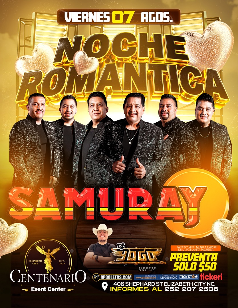 Samuray-Centenario Event Center-Elizabeth City NC