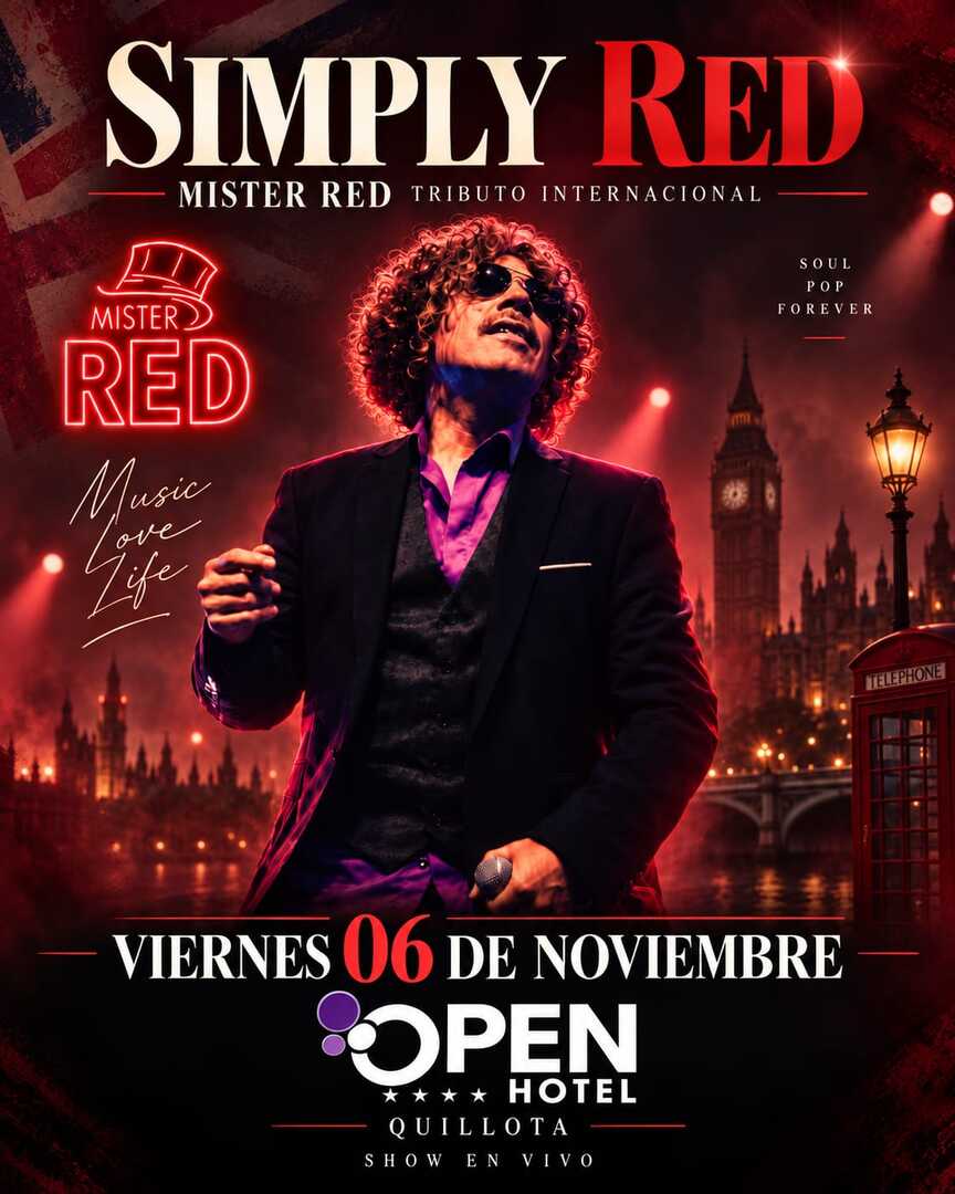 Open Hotel Quillota Presenta a Mr Red Tributo a Simply Red