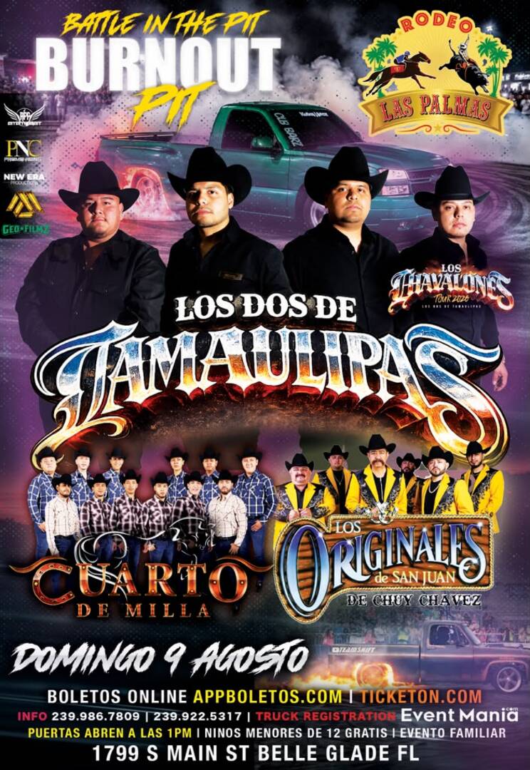 Burnout Pit-Los Dos De Tamaulipas-Cuarto de Milla-Los Originales de San Juan-Rodeo Las Palmas