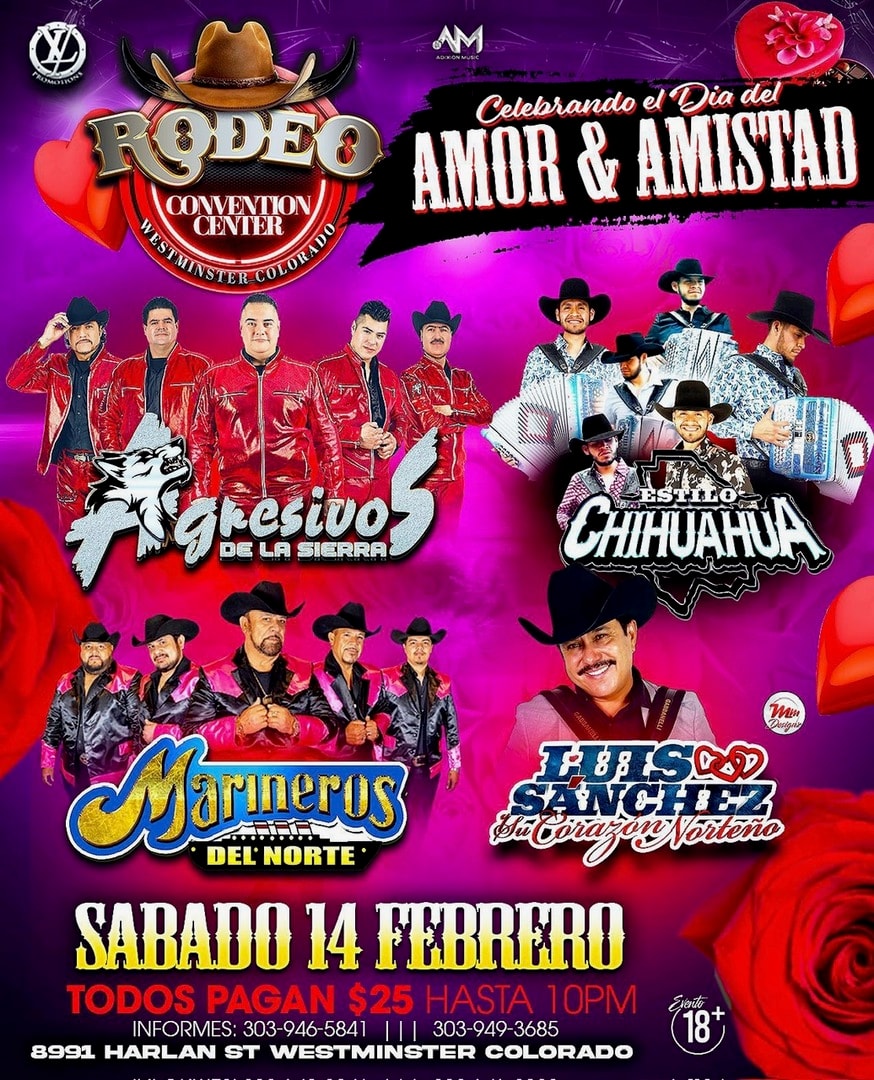Agresivos de la Sierra-Estilo Chihuahua-Marineros del Norte-Luis Sanchez y Su Corazon Norteno-Rodeo Convention