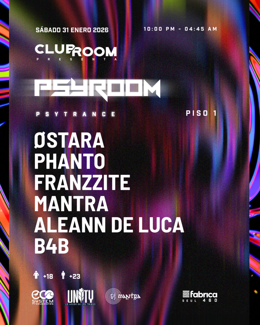 Clubroom Presenta Psyroom @ Sábado 31 de Enero