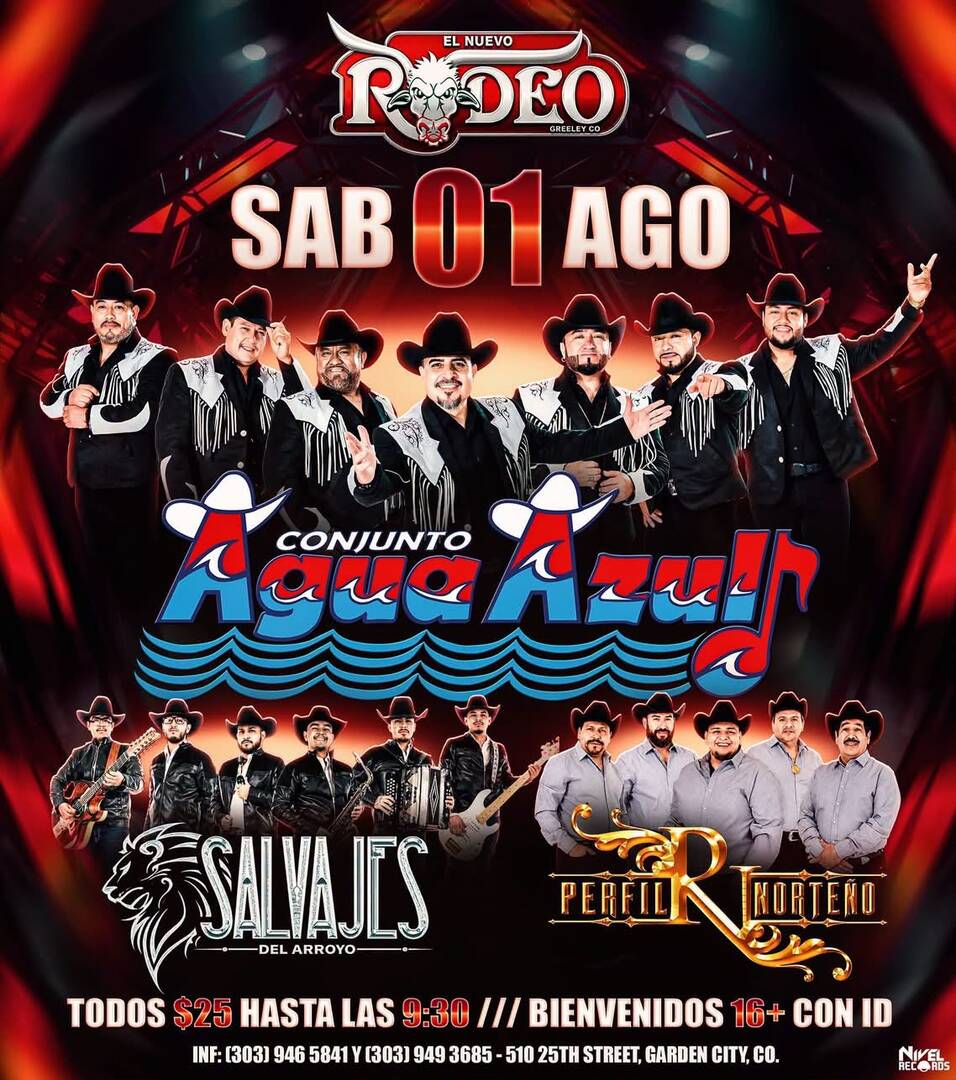 Conjunto Agua Azul-Salvajes del Arrollo-Perfil R Norteno-Greeley