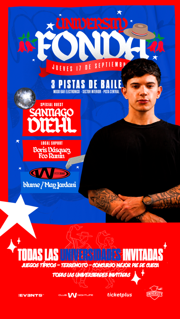 LA FONDA UNIVERSITY🎓🇨🇱 17 SEPTIEMBRE🇨🇱 / CLUB W✨🎊