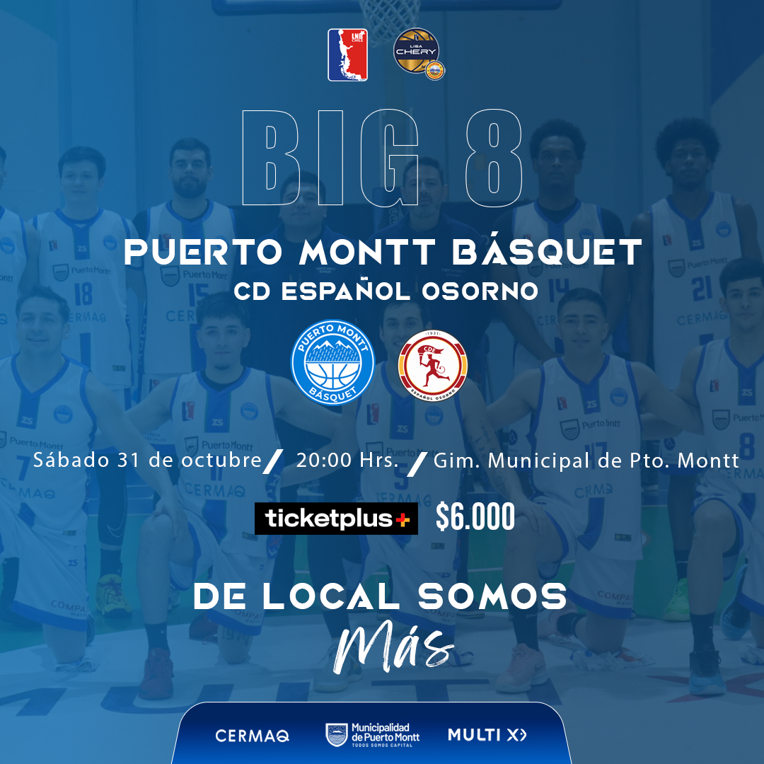 PUERTO MONTT BASQUET VS ESPAÑOL OSORNO LIGA CHERY BY CECINAS LLANQUIHUE
