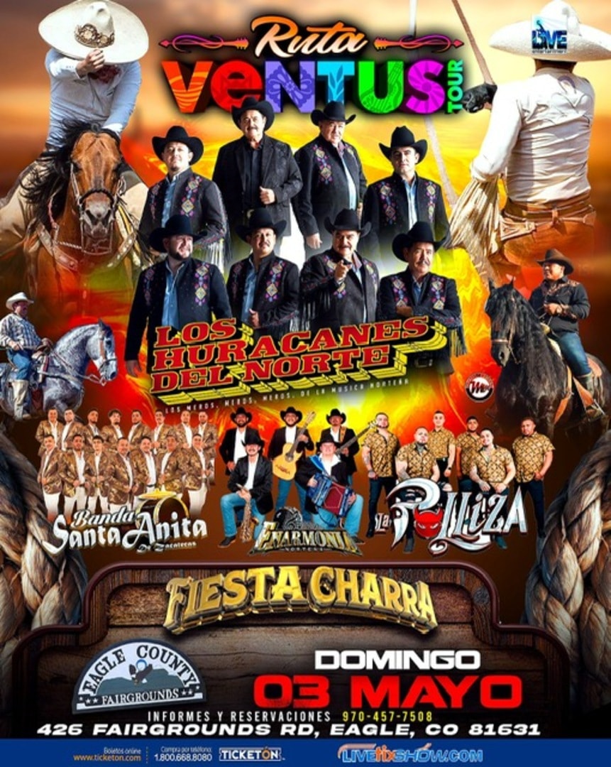 Ruta Ventus Tour-Los Huracanes del Norte-Banda Santa Anita-Enarmonia Nortena-La Polliza-Eagle County Fairgrounds