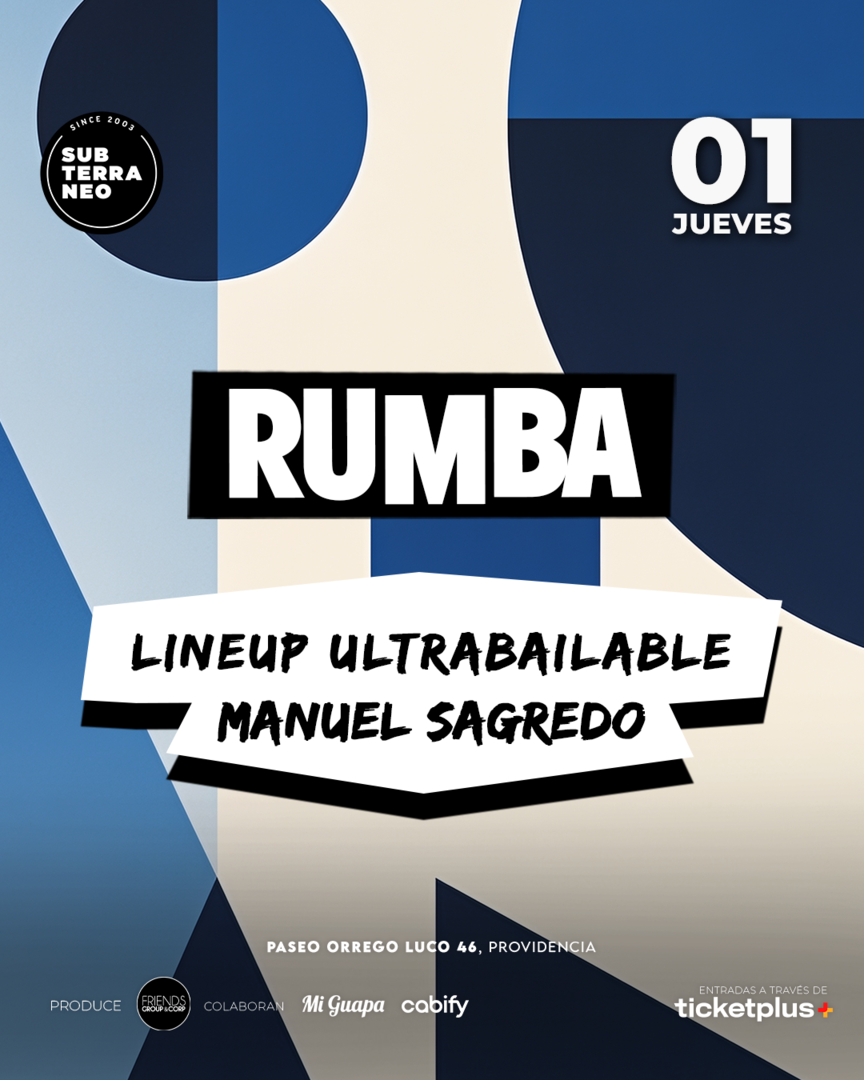 RUMBA Full Ultrabailable ★ JUEVES 01 OCTUBRE ★ Club Subterráneo (+21M & +23H)