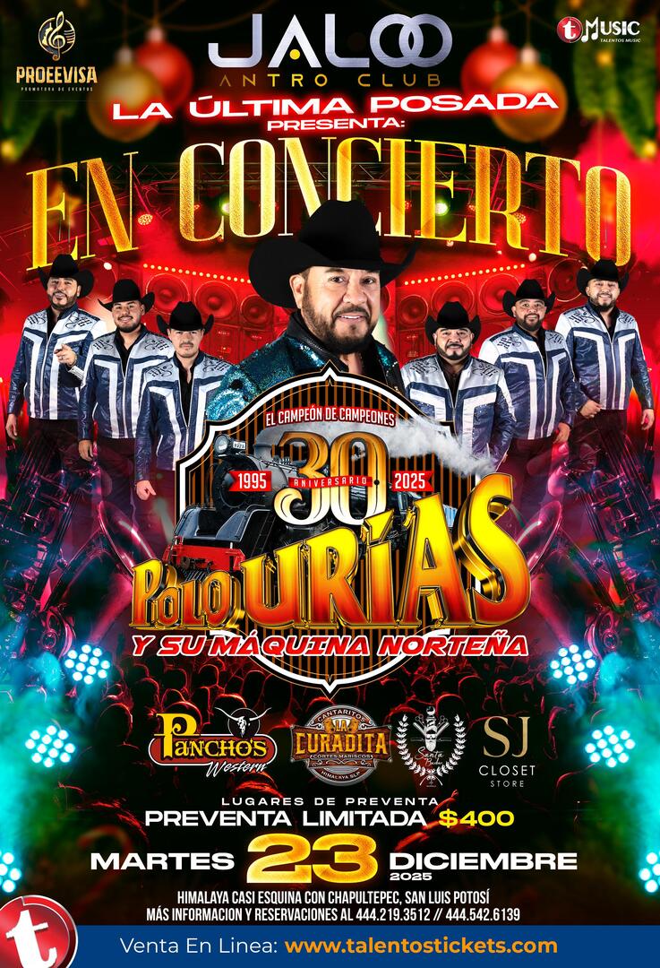 Polo Urias y La Maquina Norteña en Jaloo Antro Club de San Luis Potosí