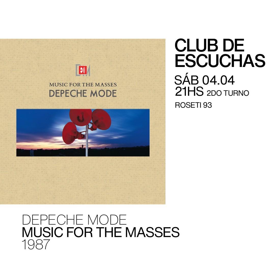 Club de Escuchas - Music For The Masses - Depeche Mode (1987)