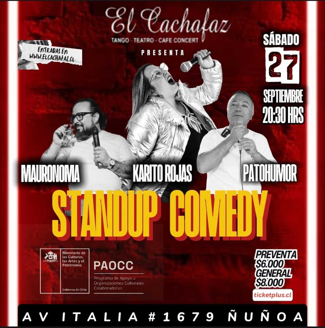 Show Stand Up Sabado 27 de Septiembre 20:30 hrs