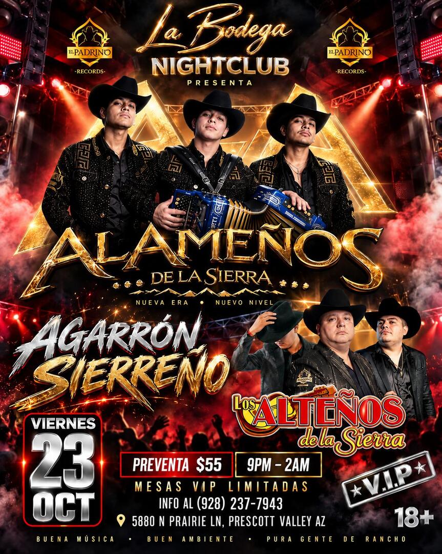 Los Alameños de la Sierra en La Bogeda Nightclub, Prescott Valley