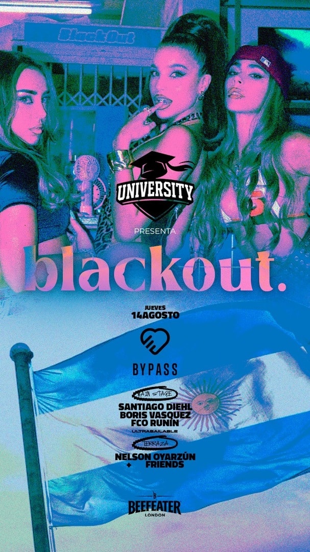 Jueves University x TheEvents / BLACKOUT 🇨🇱 & 🇦🇷 / DJ Santiago Diehll 