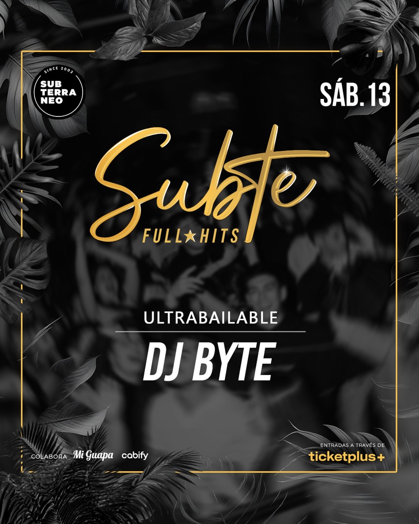 SUBTE FULL HITS Ultrabailables 🎵 SÁBADO 13 DICIEMBRE ★ Club Subterráneo (+23)
