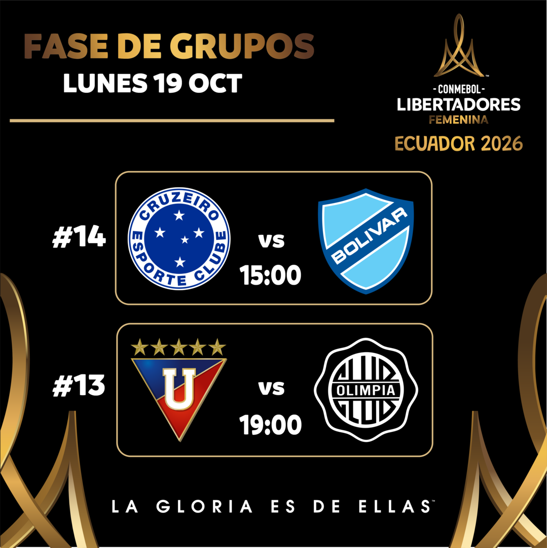 #14 Cruzeiro (Bra) vs Bolivar (Bol) / #13 L.D.U Quito (Ecu) vs Olimpia (Par) / CONMEBOL Libertadores Femenina 2026™ / Fase de Grupos