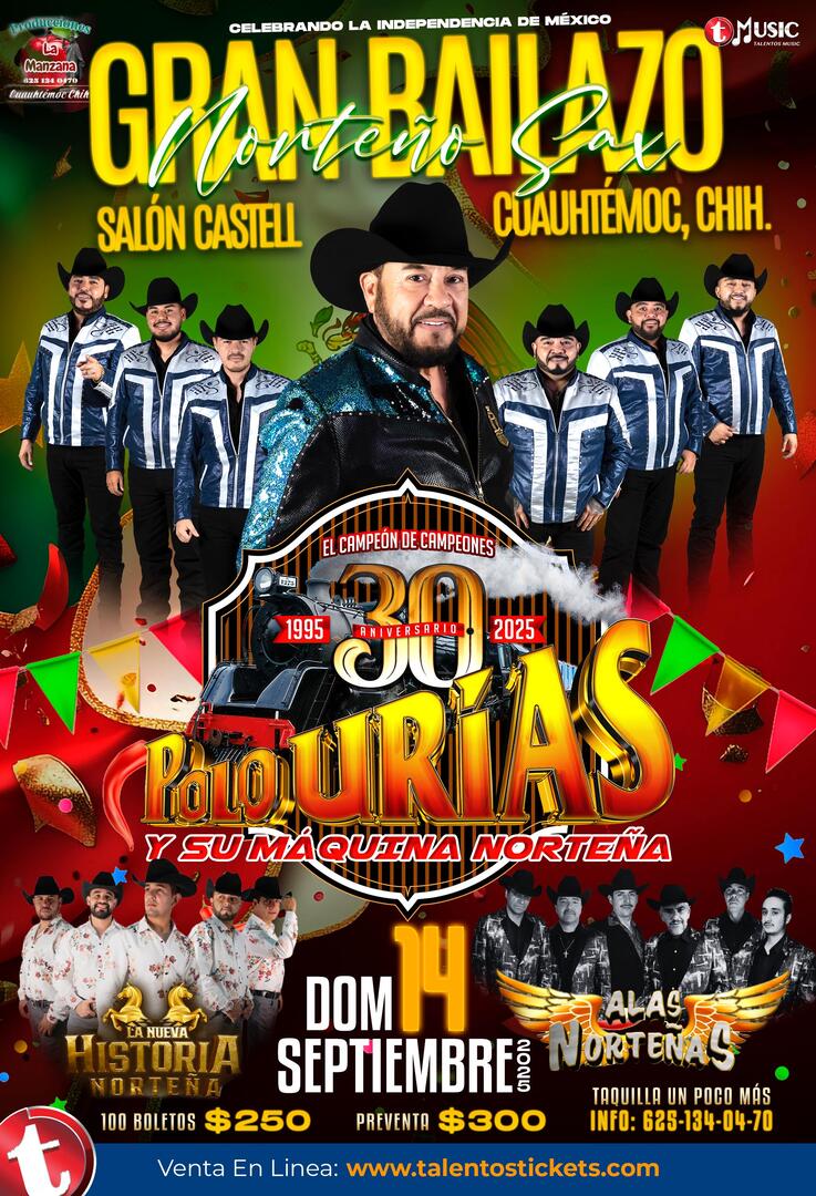 Polo Urias y La Maquina Norteña en Salon Castell de Cuahutémoc, Chihuahua. 