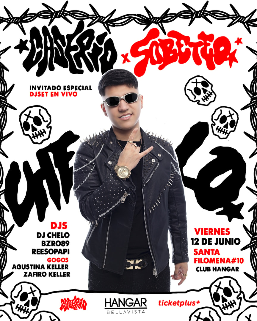 DJ Chelo 🎸 en Caserio x Sobeteo Viernes 12 de Junio en Hangar Bellavista