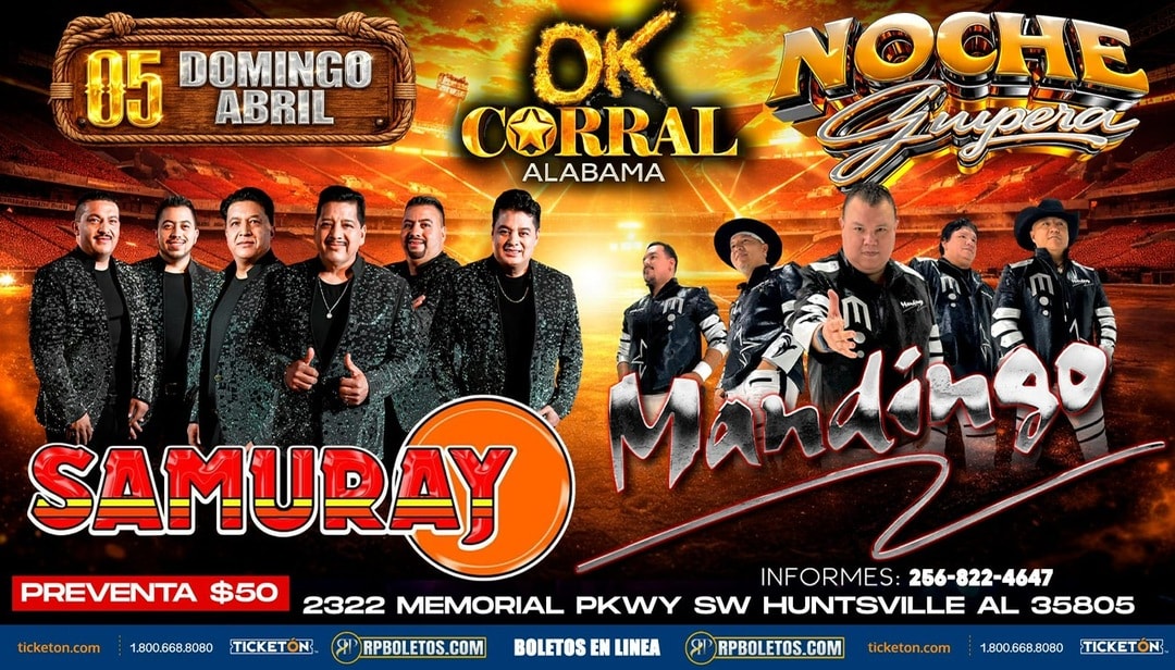 Samuray-Mandingo-Noche Grupera