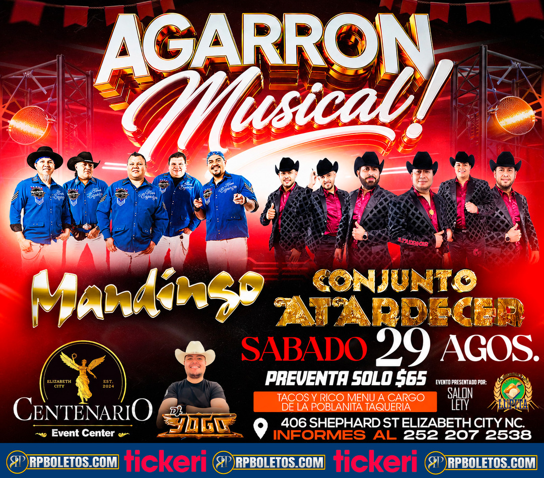 Agarron Musical-Mandingo-Conjunto Atardecer-El Center Event Center-Elizabeth City NC