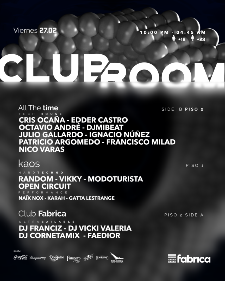 Clubroom Presenta @ Viernes 27 Febrero