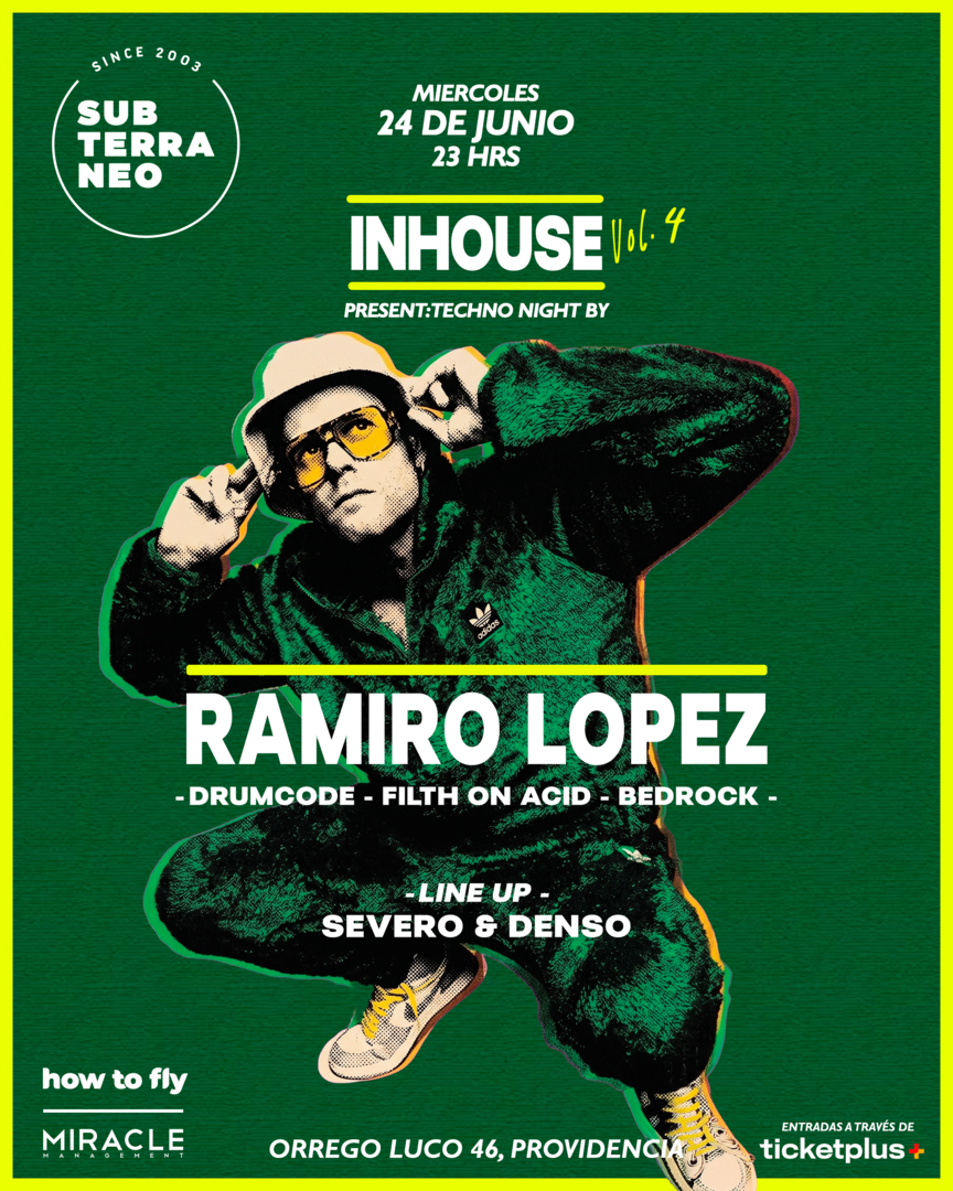 INHOUSE: RAMIRO LOPEZ 🎵 MIÉRCOLES 24 JUNIO ★ Club Subterráneo (+21)