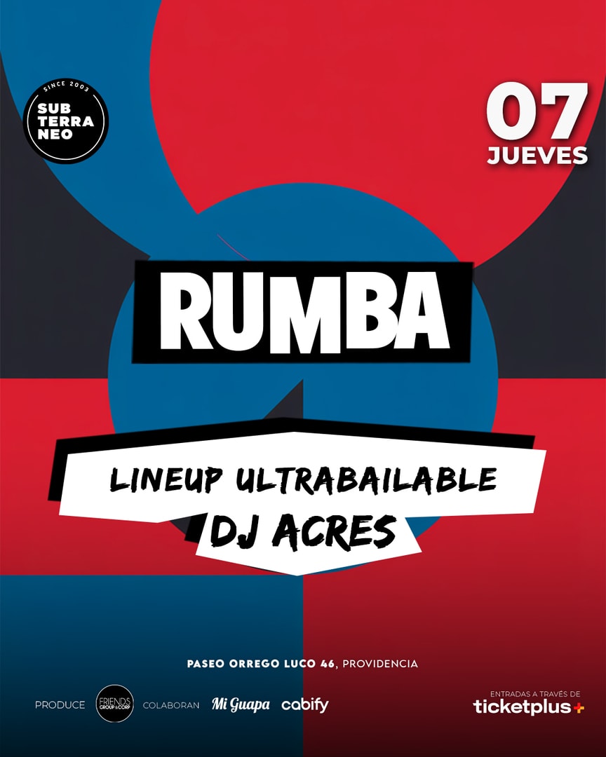 RUMBA Full Ultrabailable ★ JUEVES 07 MAYO ★ Club Subterráneo (+21M & +23H)