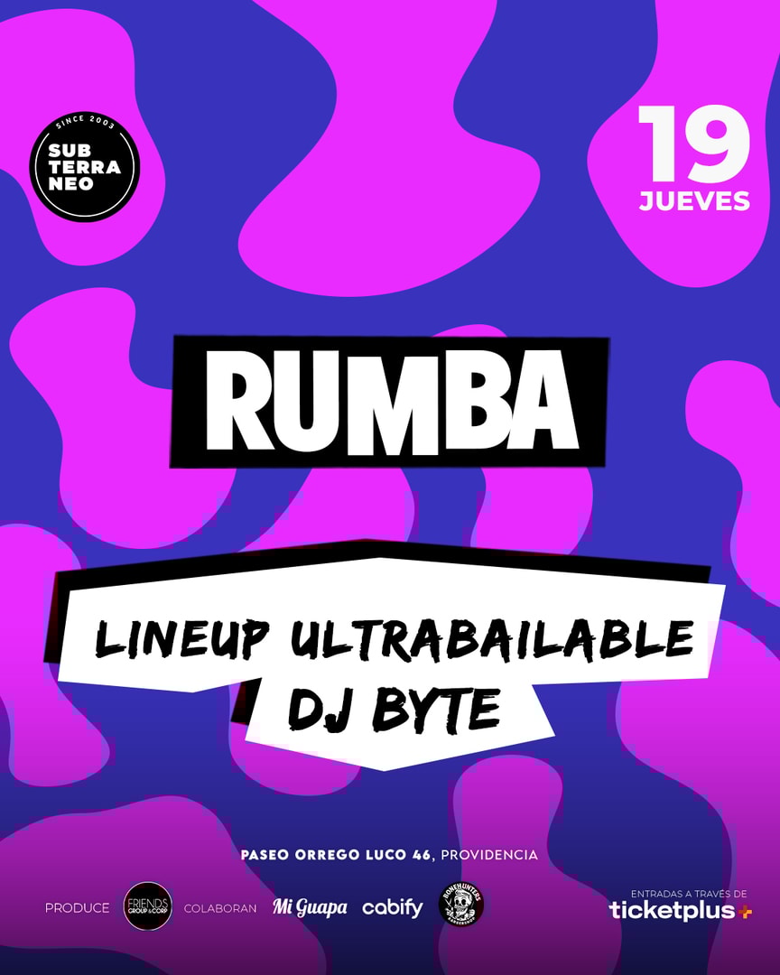 RUMBA Full Ultrabailable ★ JUEVES 19 MARZO ★ Club Subterráneo (+21M & +23H)
