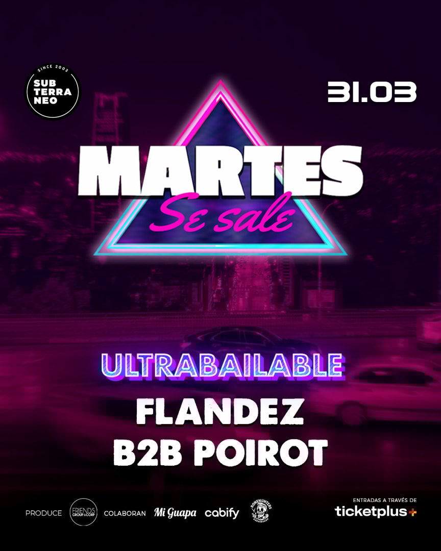 MARTES SE SALE! ★ MARTES 31 MARZO ★ Club Subterráneo (+21)