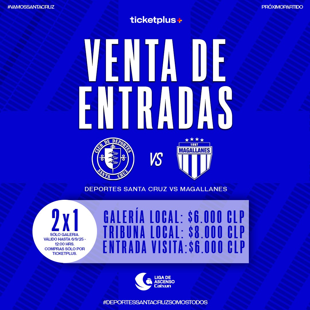 Deportes Santa Cruz vs Magallanes.  / Liga de Ascenso Caixun 2025