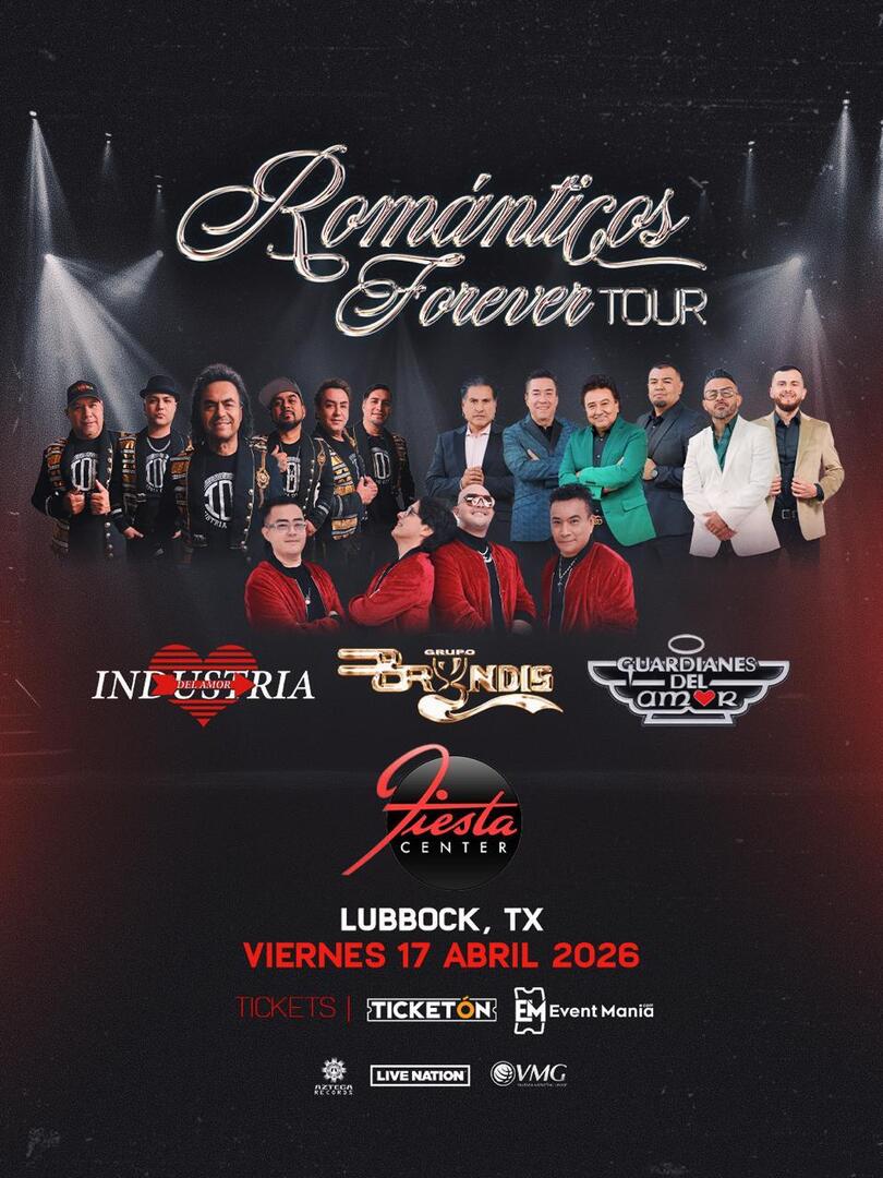 Romanticos Forever Tour -Industria del Amor-Grupo Bryndis-Guardianes del Amor-Fiesta Center