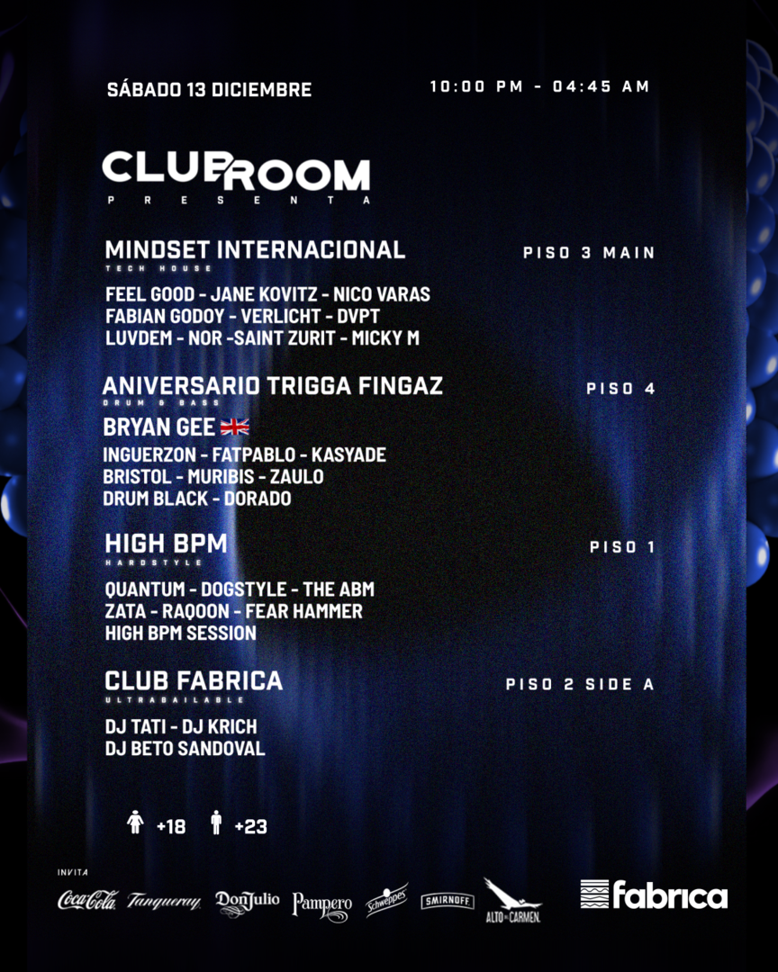 Clubroom Presenta @ Sábado 13 Diciembre